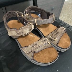 Drew Womens Cascade Barefoot Freedom Brown Leather Outdoor Sandal Size 6M